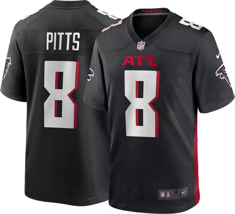 

Мужская черная игровая майка Nike Atlanta Falcons Kyle Pitts #8
