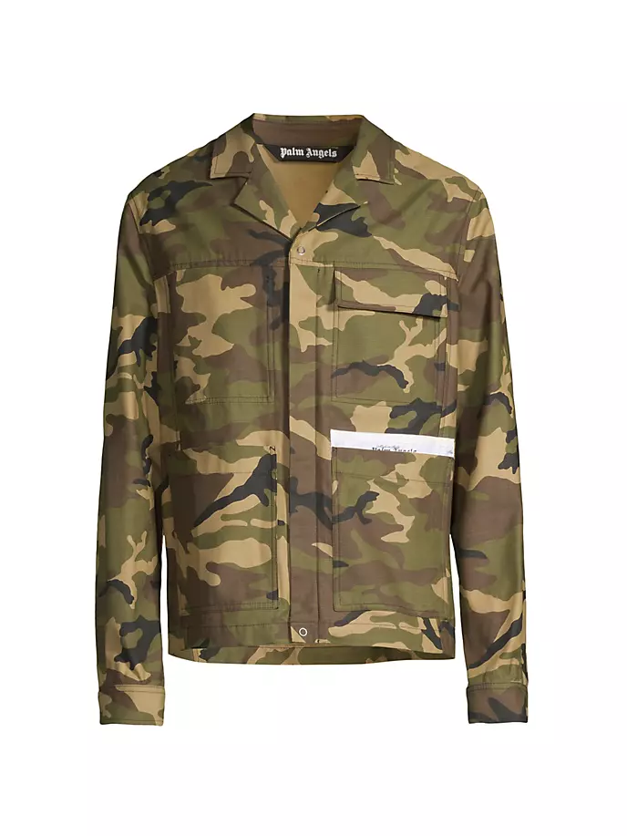 

Рабочая куртка с камуфляжной лентой Sartorial Tape Palm Angels, цвет military