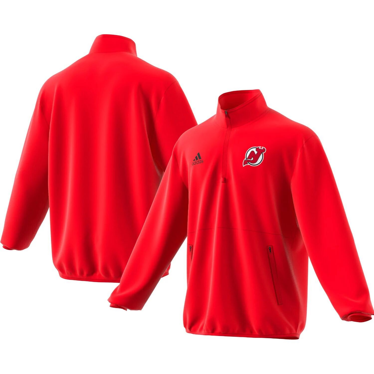

Мужская красная куртка с молнией без четверти New Jersey Devils adidas, Красный
