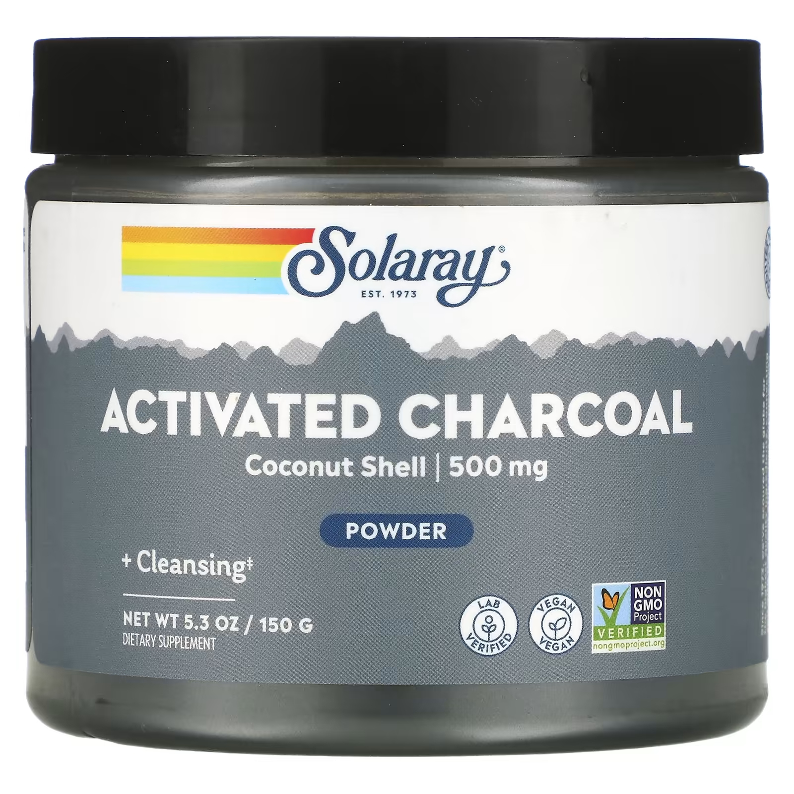 Порошок активированного угля Solaray, 150 г кокосовая скорлупа активированного угля 1 кг 1000 г