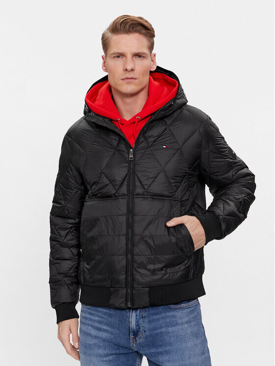 

Пуховик стандартного кроя Tommy Hilfiger, черный