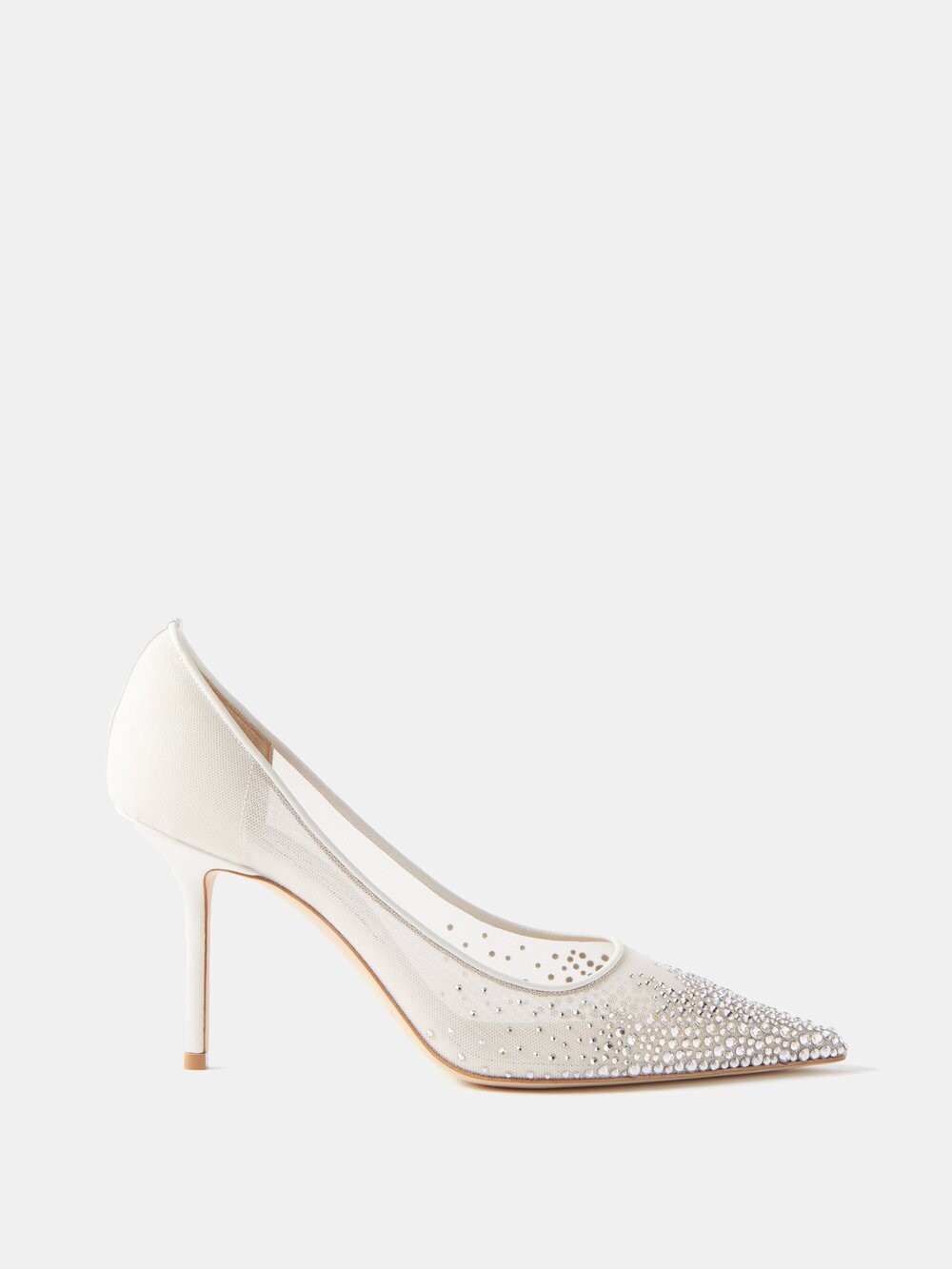 

Туфли love 85 с кристаллической сеткой Jimmy Choo, белый