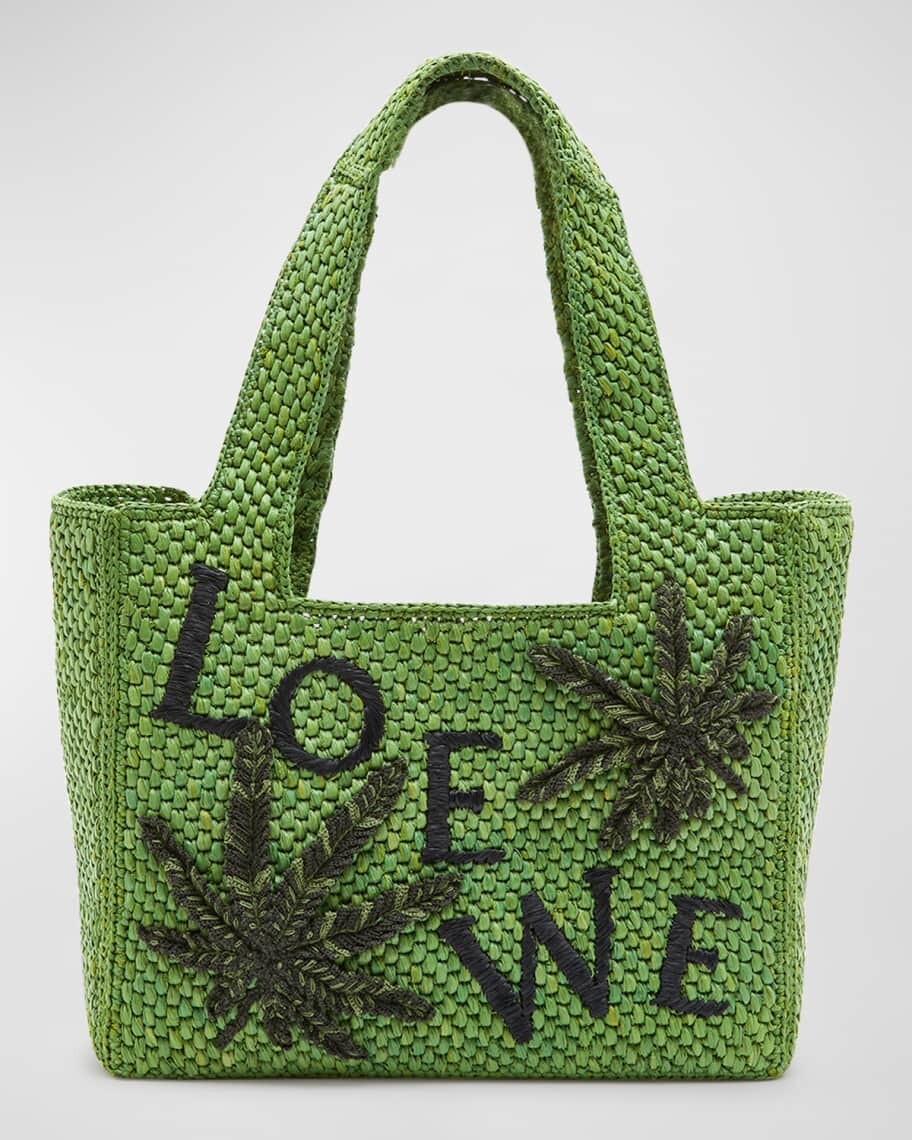 

Сумка-тоут из рафии с логотипом Ibiza из коллаборации с Paula’s Loewe