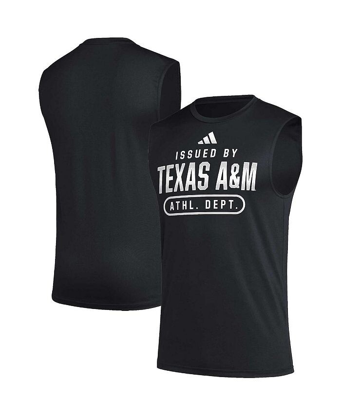 

Мужская черная майка Texas A&M Aggies Sideline AEROREADY Pregame adidas, черный