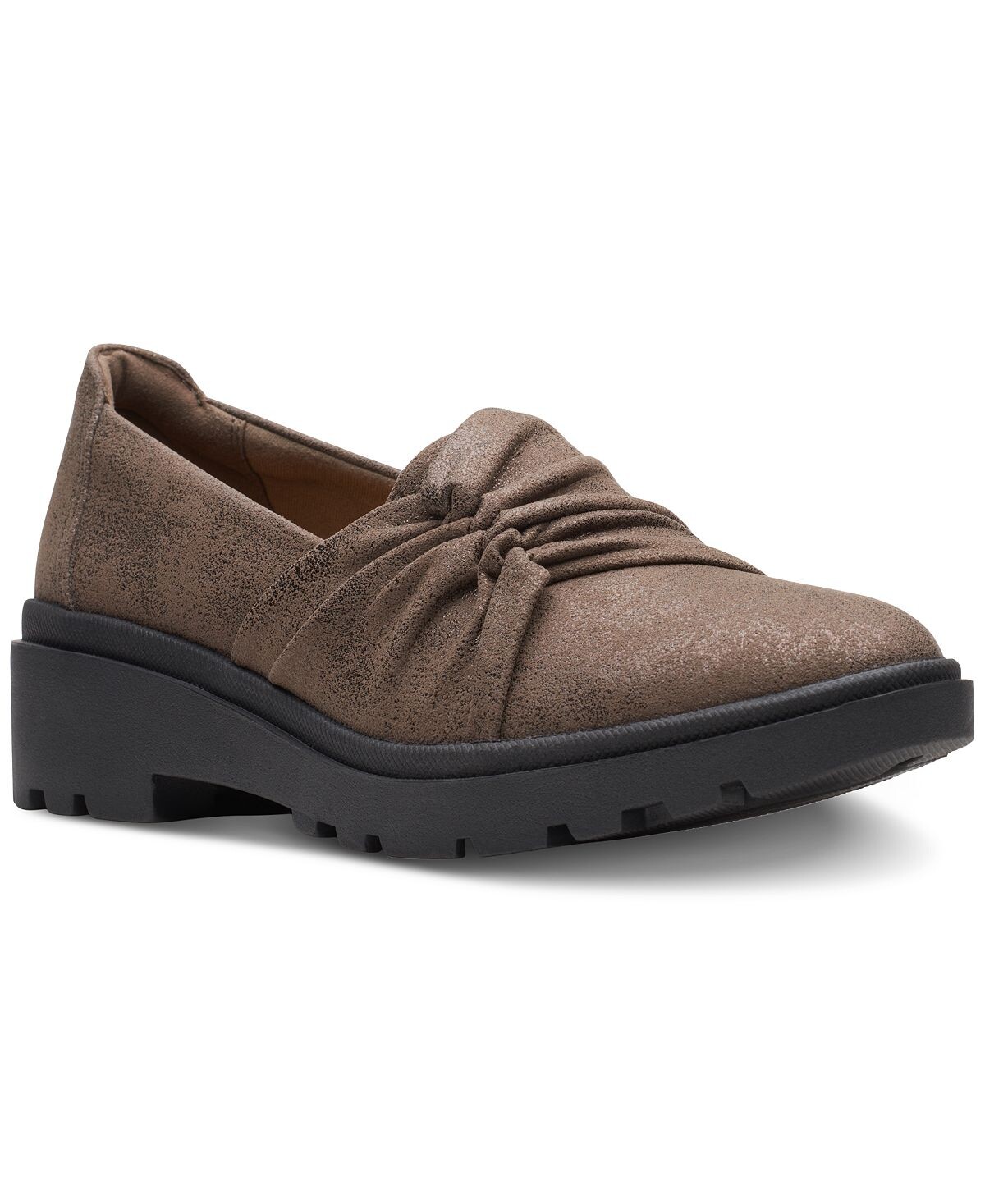 

Женские слипоны в стиле калла со сборками Clarks