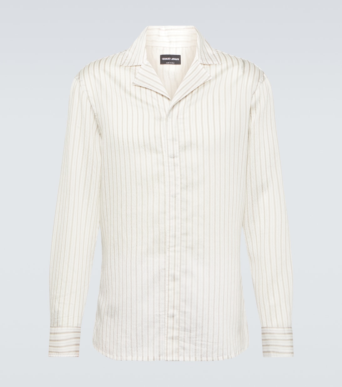 Рубашка из лиоцелла Giorgio Armani, белый рубашка из поплина giorgio armani синий