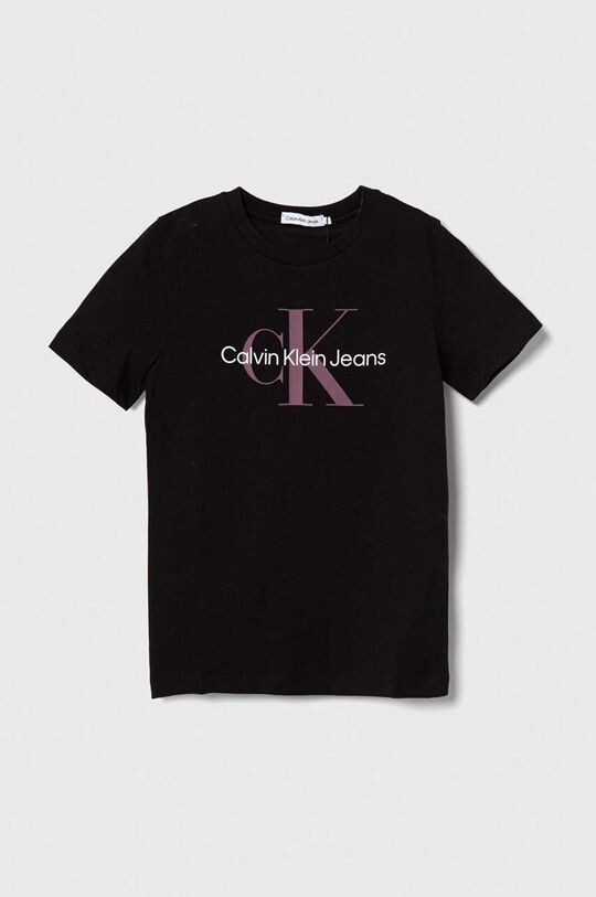 

Детская хлопковая футболка Calvin Klein Jeans, черный