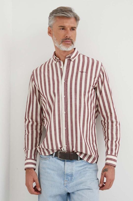 

Рубашка Crivitz из хлопка Pepe Jeans, гранат