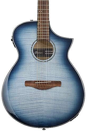 Акустическая гитара Ibanez Exotic Wood AEWC400IBB Acoustic Electric Guitar, Indigo Blue Burst Gloss