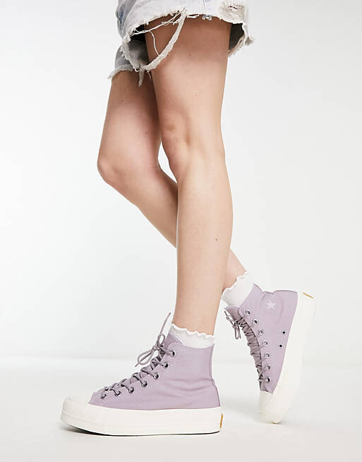 

Сиреневые кроссовки на платформе Converse Chuck Taylor All Star Lift Hi, Фиолетовый