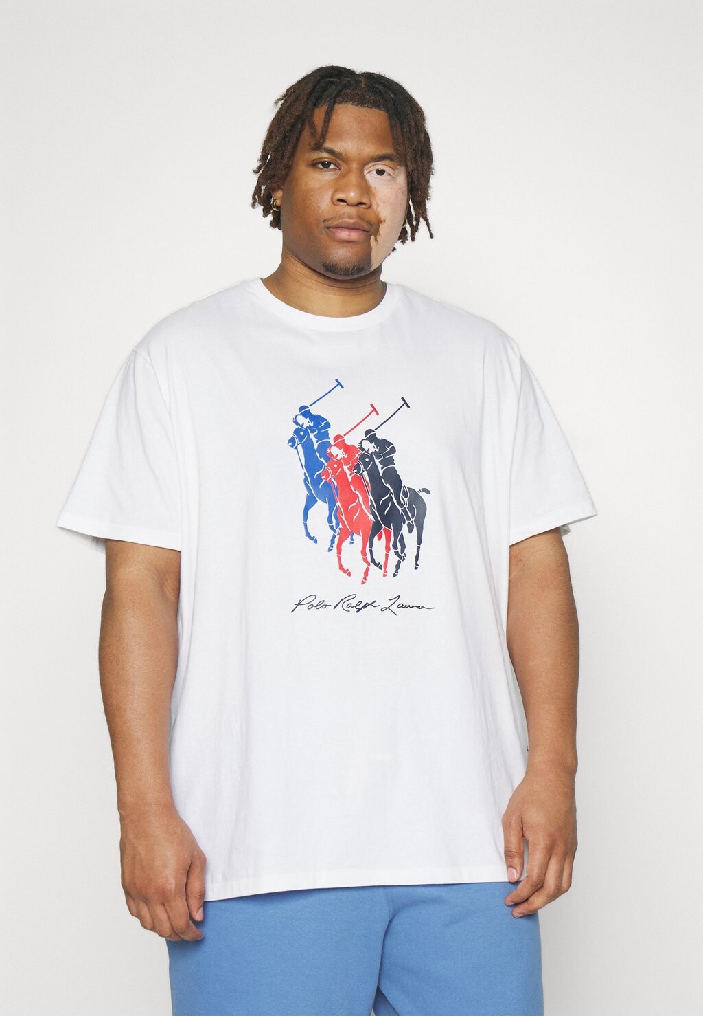 

Футболка с принтом КОРОТКИЙ РУКАВ Polo Ralph Lauren Big & Tall, белый