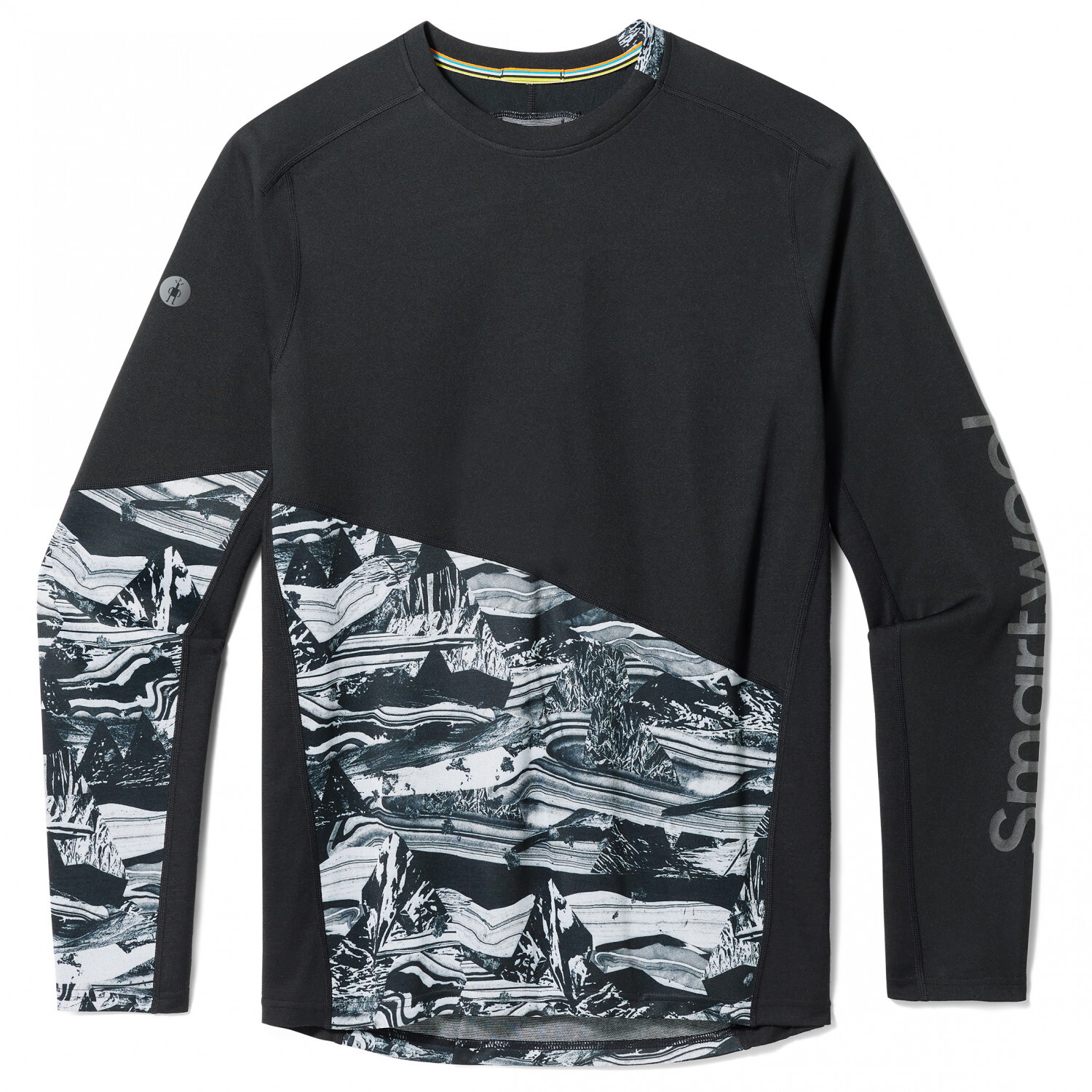 Велосипедный трикотаж Smartwool Mountain Bike Long Sleeve Jersey, цвет Black Marble Giants Print футболка с длинным рукавом для мотокросса и горного велосипеда