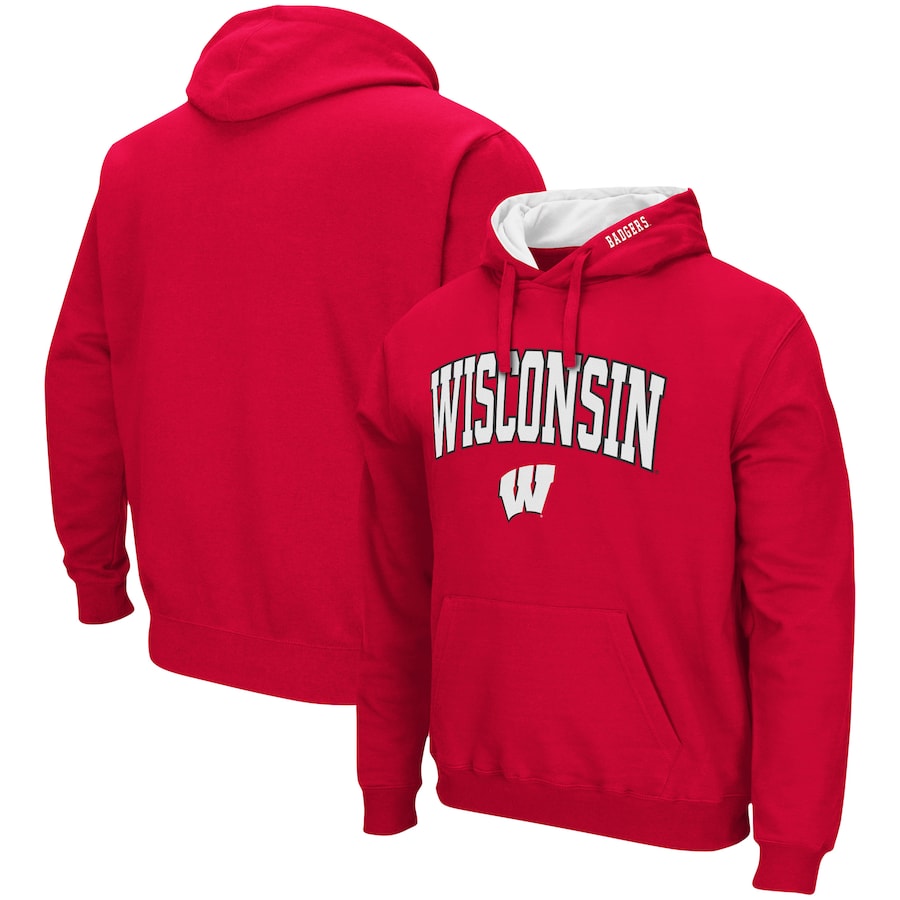 

Пуловер с капюшоном Colosseum Wisconsin Badgers, красный