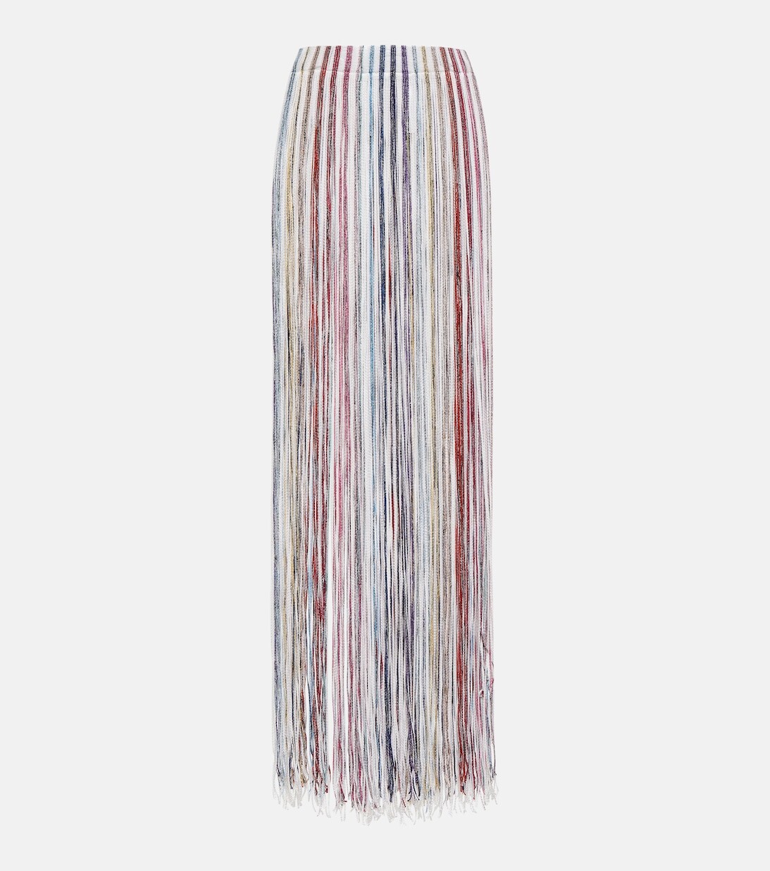 

Полосатая прозрачная юбка макси Missoni, белый