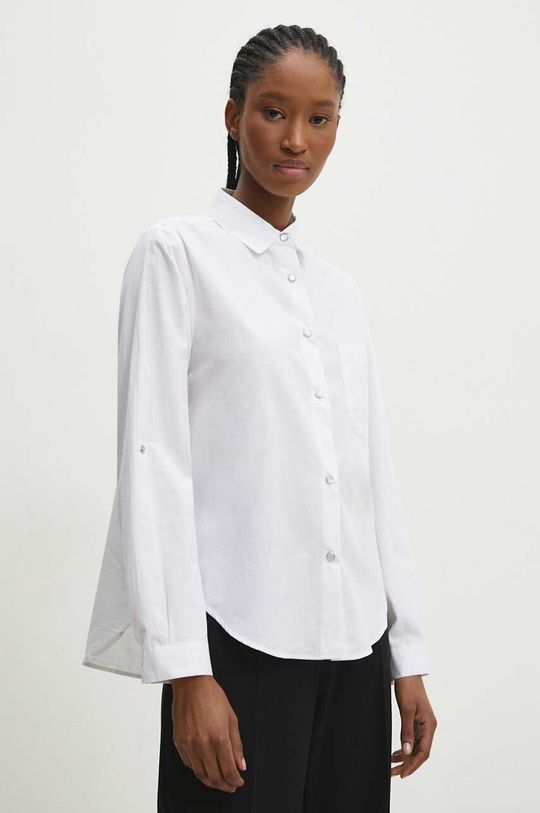Хлопчатобумажную рубашку Answear Lab, белый хлопчатобумажную рубашку answear lab белый