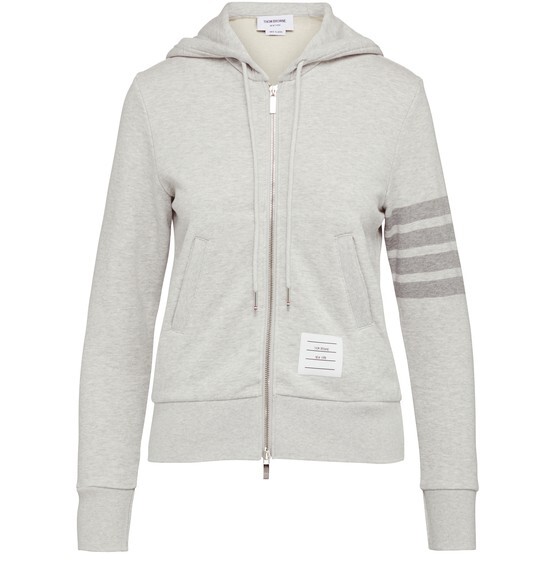 

Худи Tonal 4Bar Thom Browne, светло-серый