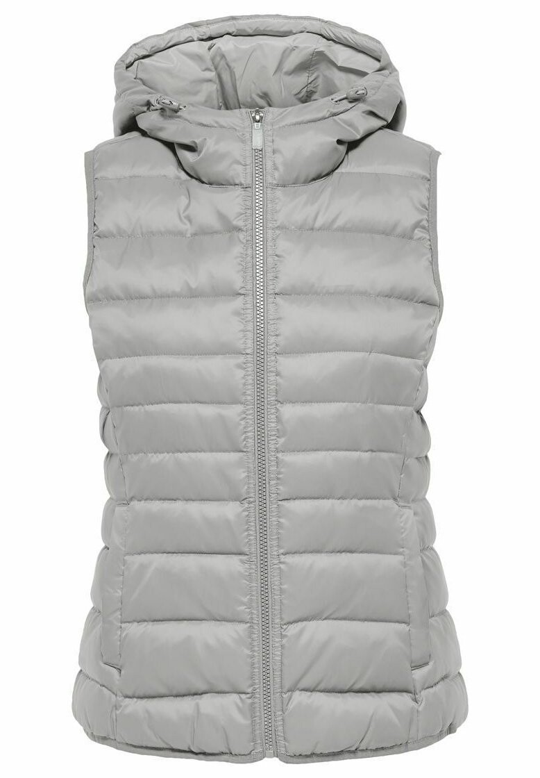 

Жилет ONLY Onlnewtahoe Hood Waistcoat, серебристый, Серый
