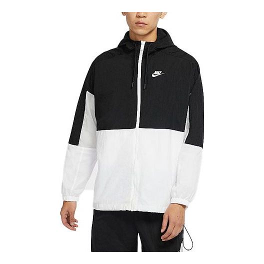 Куртка Men's Nike Casual Sports Windproof Hooded Woven Autumn Colorblock Jacket, цвет colorblock цена и фото