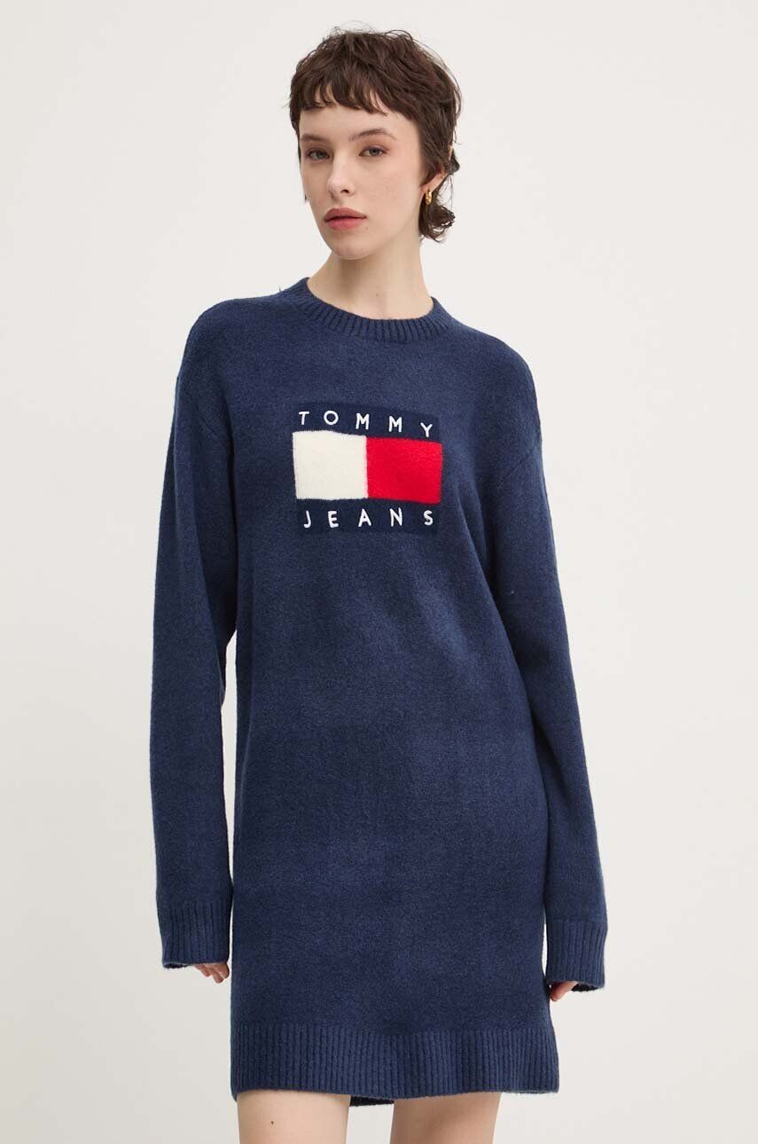 

Платье Tommy Jeans с добавлением шерсти, темно-синий