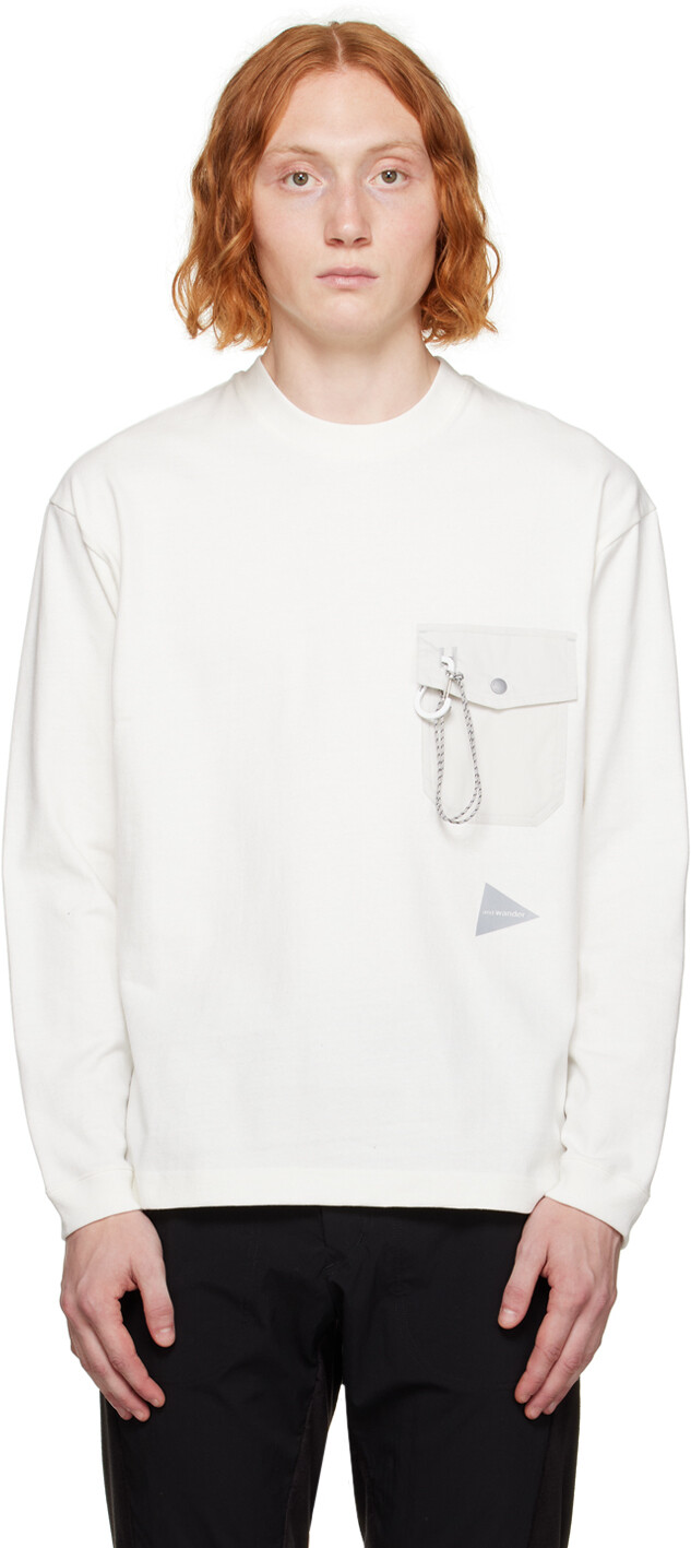 

Off-White футболка с длинными рукавами и карманами and wander