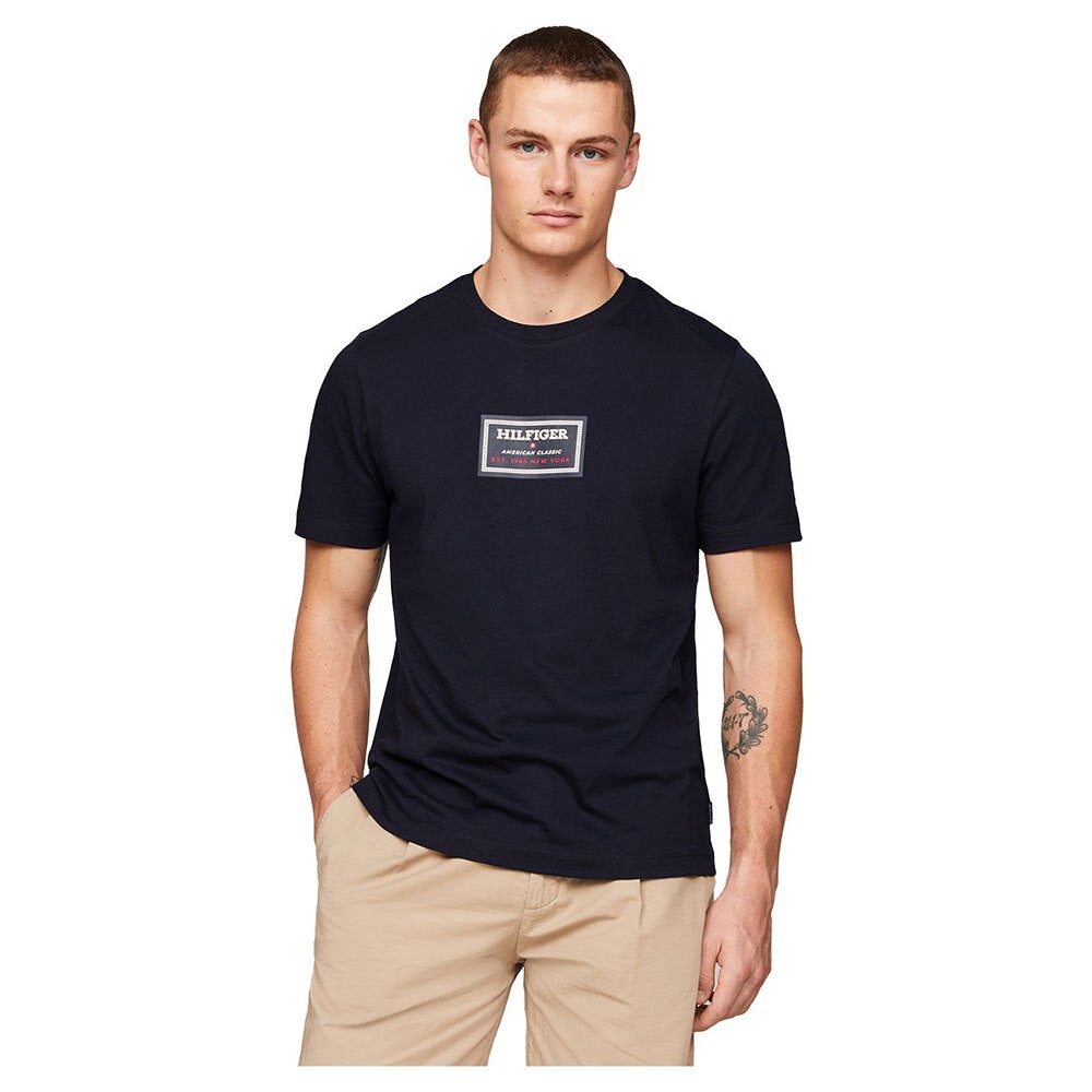

Футболка с коротким рукавом Tommy Hilfiger Label Hd Print, синий