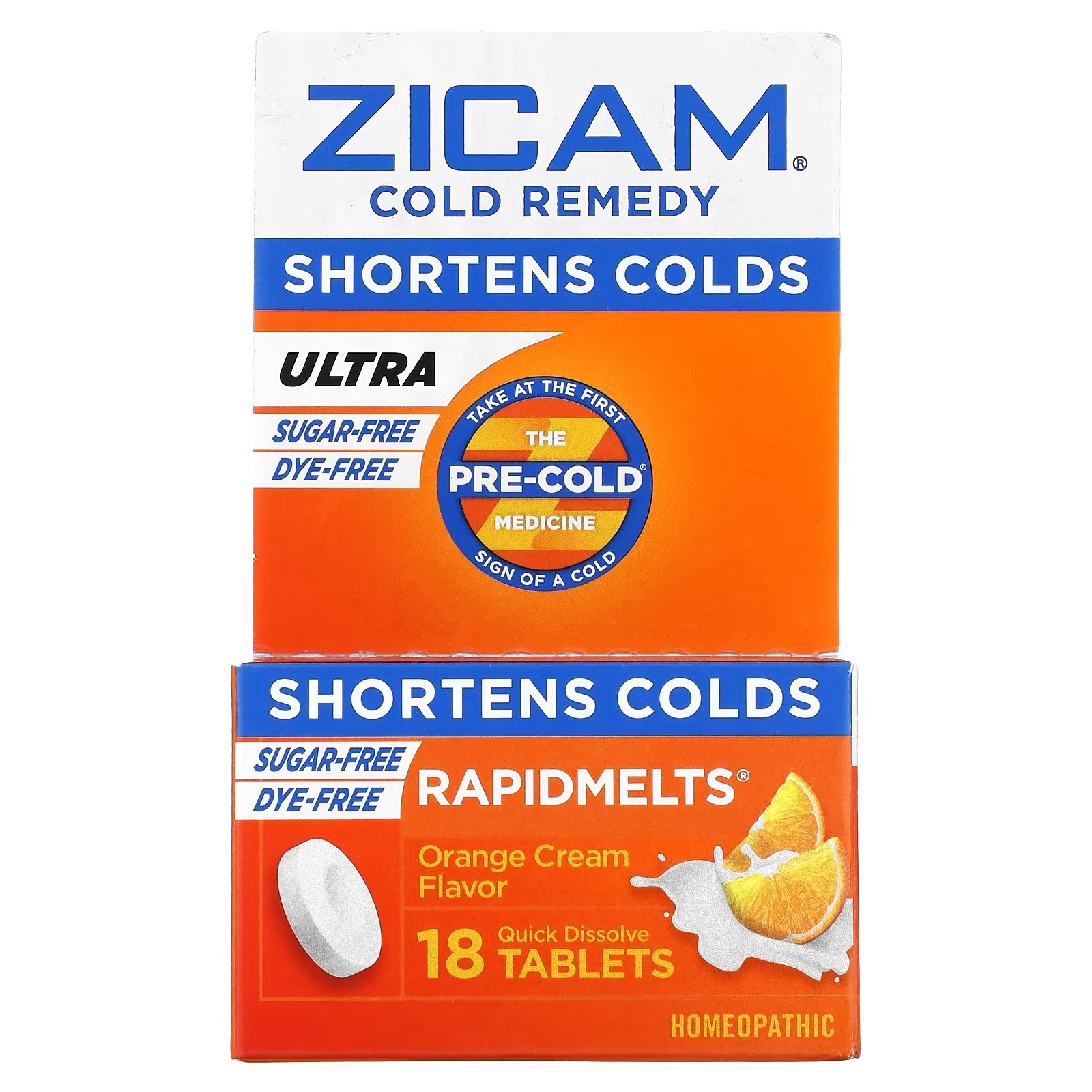 Пищевая добавка Zicam Ultra Cold Remedy, 18 быстрорастворимых таблеток zicam ultra cold remedy rapidmelts со вкусом апельсинового крема 18 быстрорастворимых таблеток
