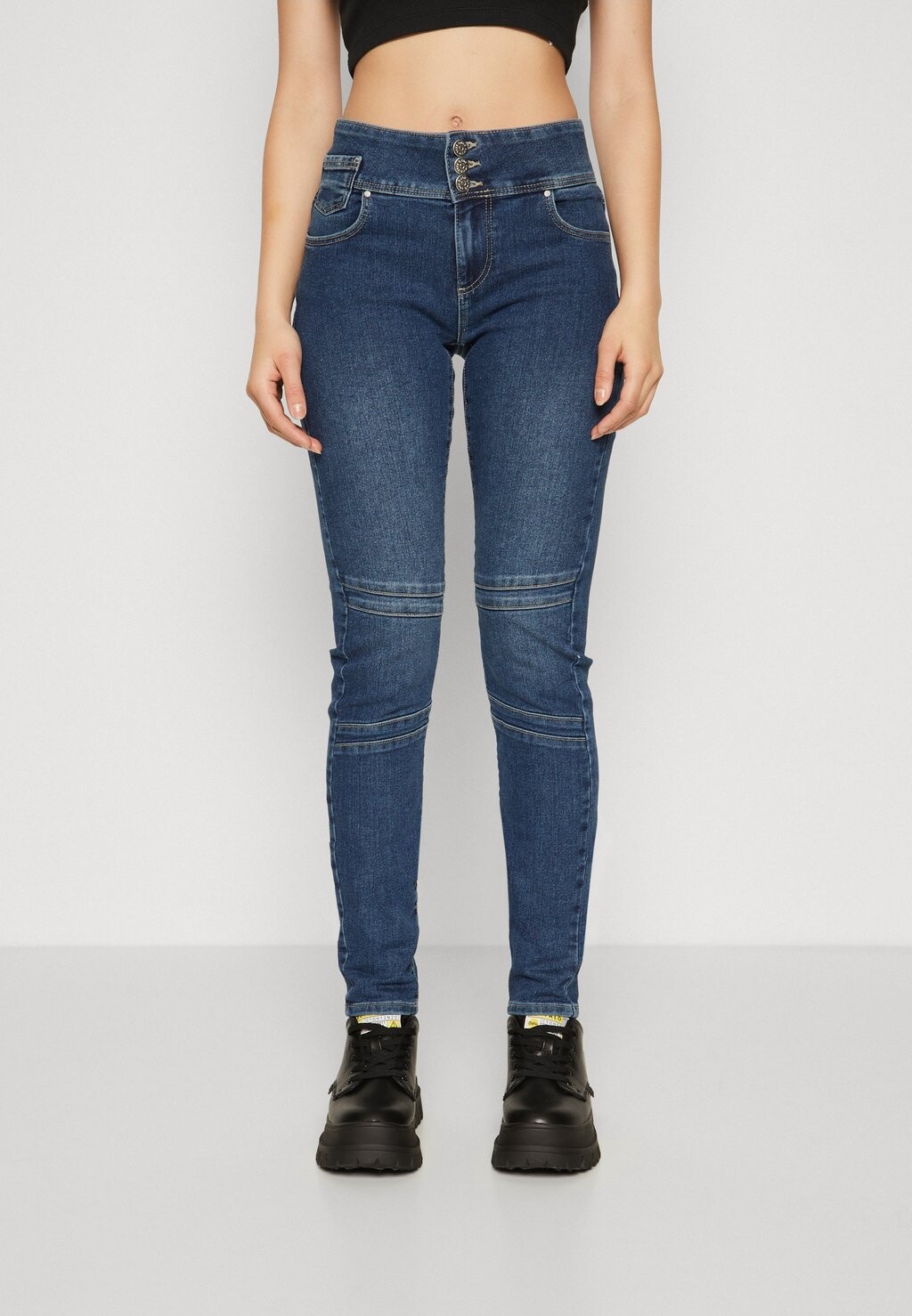 

Джинсы Skinny Fit ONLY ONLDAISY WIDE WAISTBAND, цвет dark blue denim