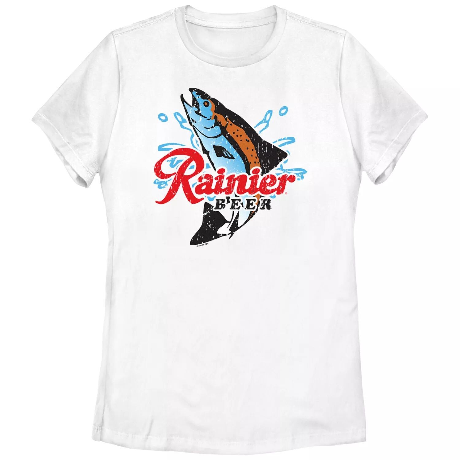 

Детская футболка Pabst Rainier Beer Salmon Splashing с рисунком Licensed Character