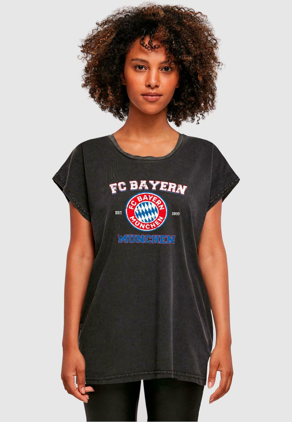 

Футболка с символикой ACID WASHED FC Bayern München, цвет black