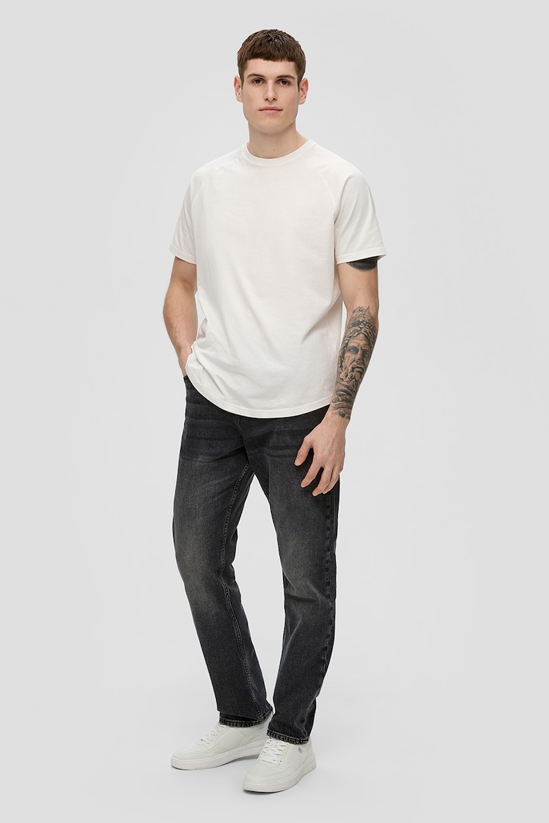 Узкие джинсы со средней посадкой на талии Q/S By S Oliver, черный узкие брюки со шнурками q s by s oliver серый