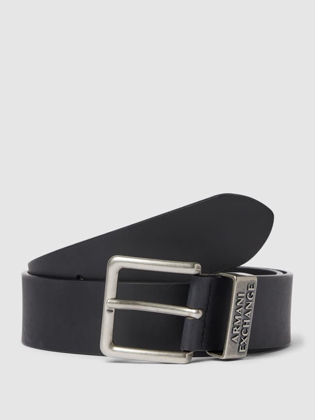 

Кожаный ремень с пряжкой ARMANI EXCHANGE, черный