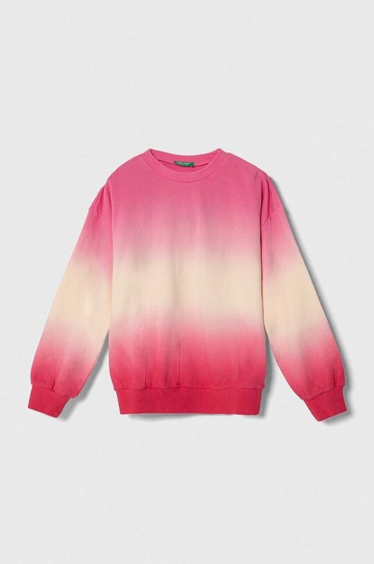 

Детская хлопковая толстовка United Colors of Benetton, розовый