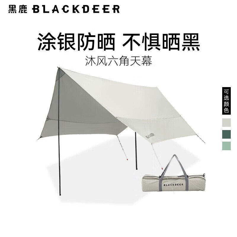 

Blackdeer уличная непромокаемая солнцезащитная палатка с серебряным покрытием, очень большая кемпинговая палатка на 8–12 человек с ветрозащитным шестиугольным навесом