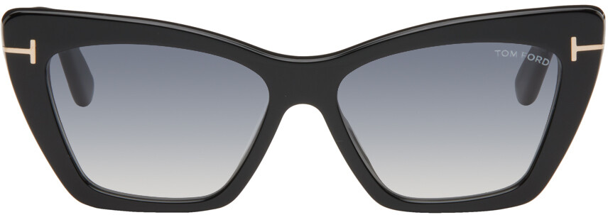 

Черные блестящие солнцезащитные очки Wyatt TOM FORD