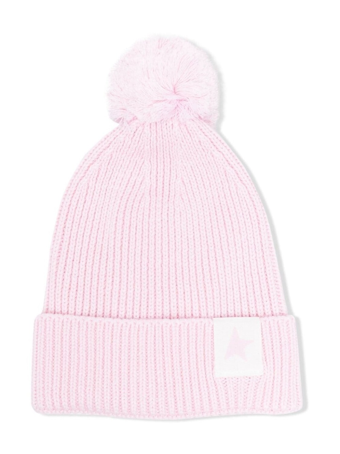 

Golden Goose Kids шапка в рубчик с помпоном, розовый