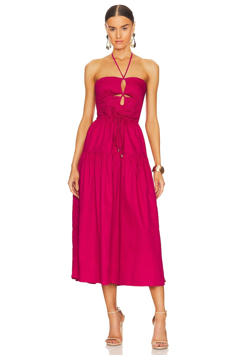 

Платье макси Karina Grimaldi Malwa, цвет Hot Pink