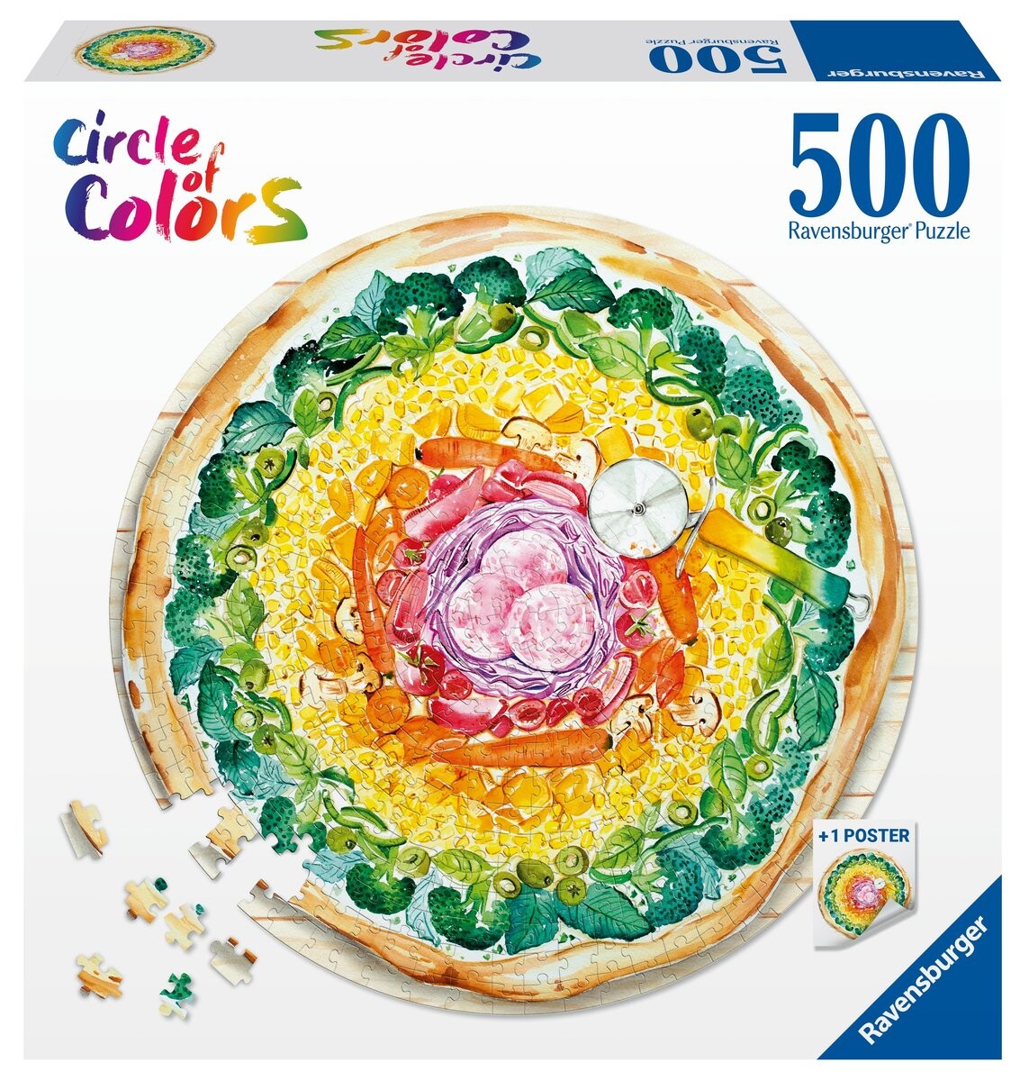 

Равенсбургер, пазл, Цветовая палитра, Пицца, 500 шт. Ravensburger