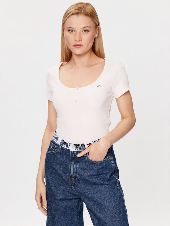 

Футболка стандартного кроя Tommy Jeans, розовый