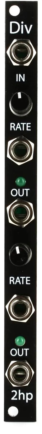 

Модуль делителя часов 2HP Div Eurorack — черный