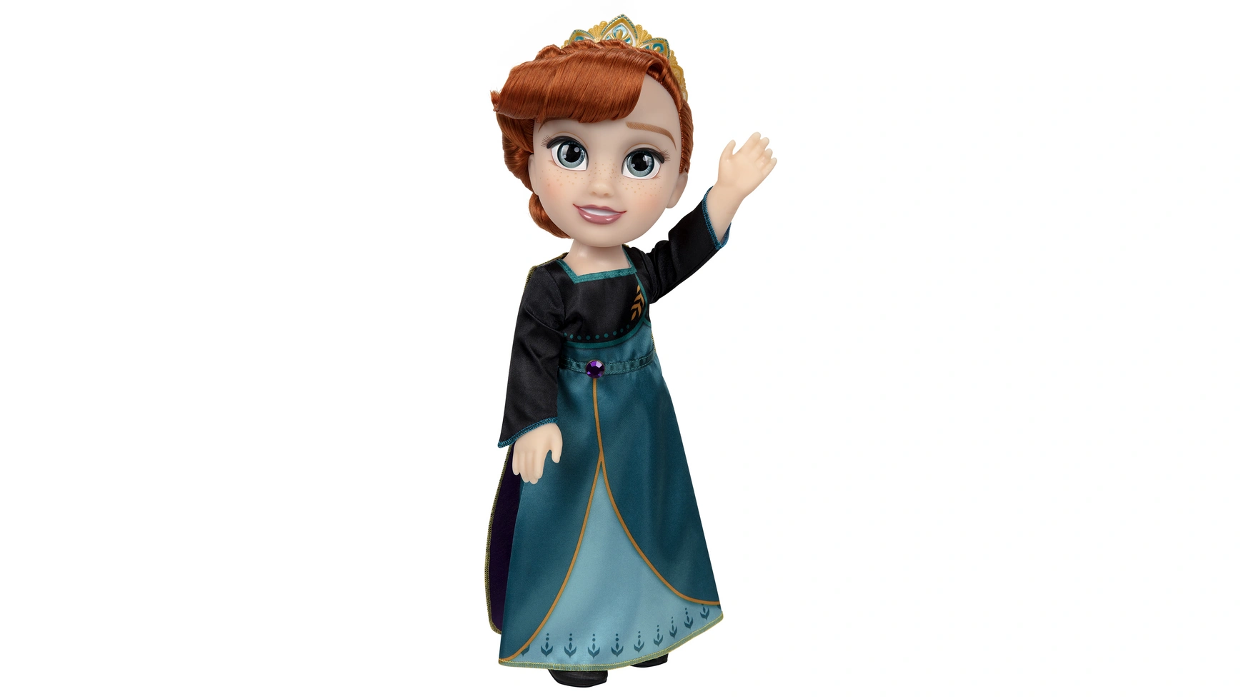 Jakks Pacific Кукла Frozen 2 Queen Anna 35 см с короной подарок на день рождения в стиле аниме персонажи диснея анна эльза олаф цветной будильник светодиодная подсветка