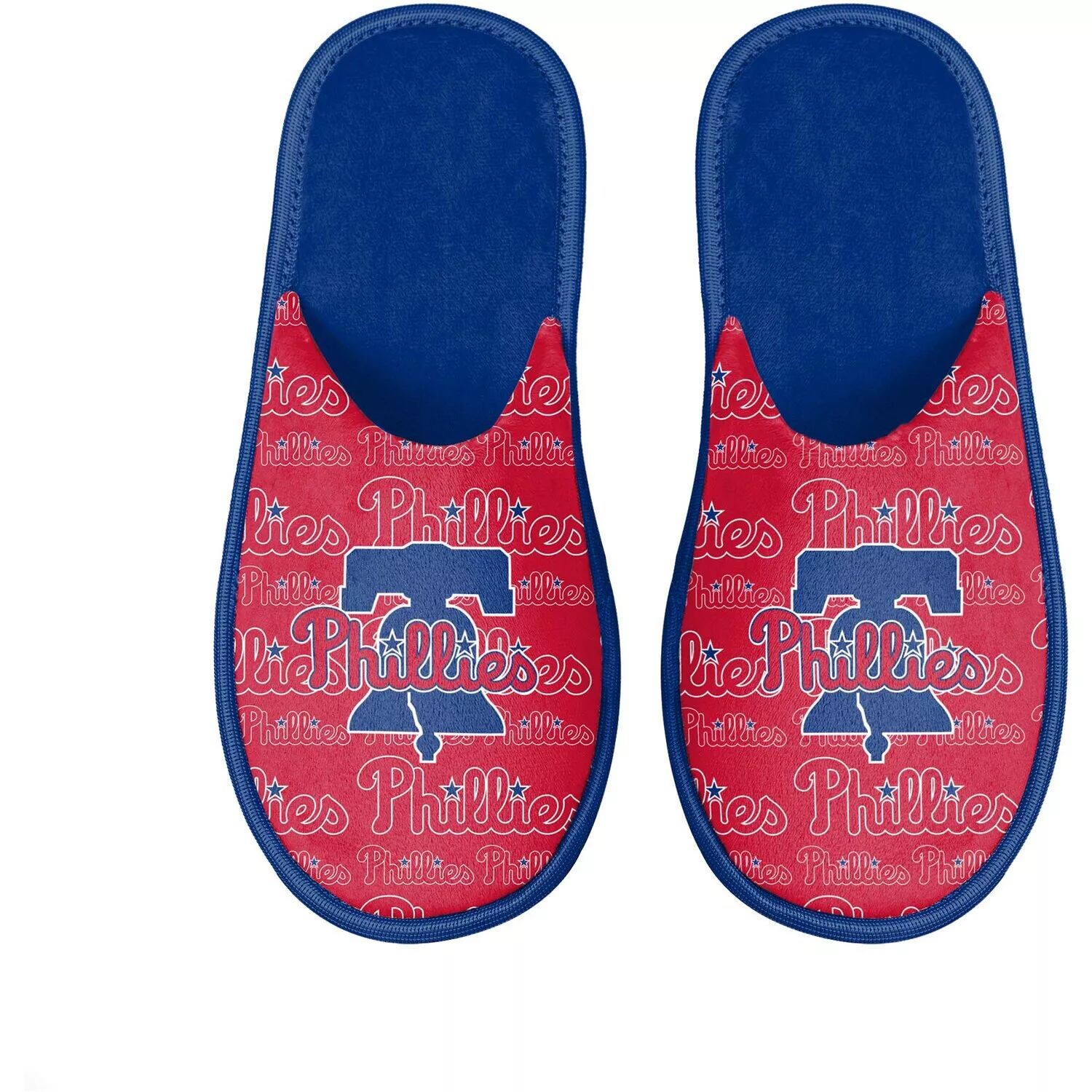 

Молодежные тапочки-шлепанцы FOCO Philadelphia Phillies Scuff Wordmark Unbranded
