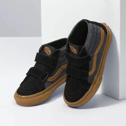 Костюмные туфли Sk8-Mid Reissue V — для мальчиков младшего возраста Vans, цвет (Suiting) Black/Gum
