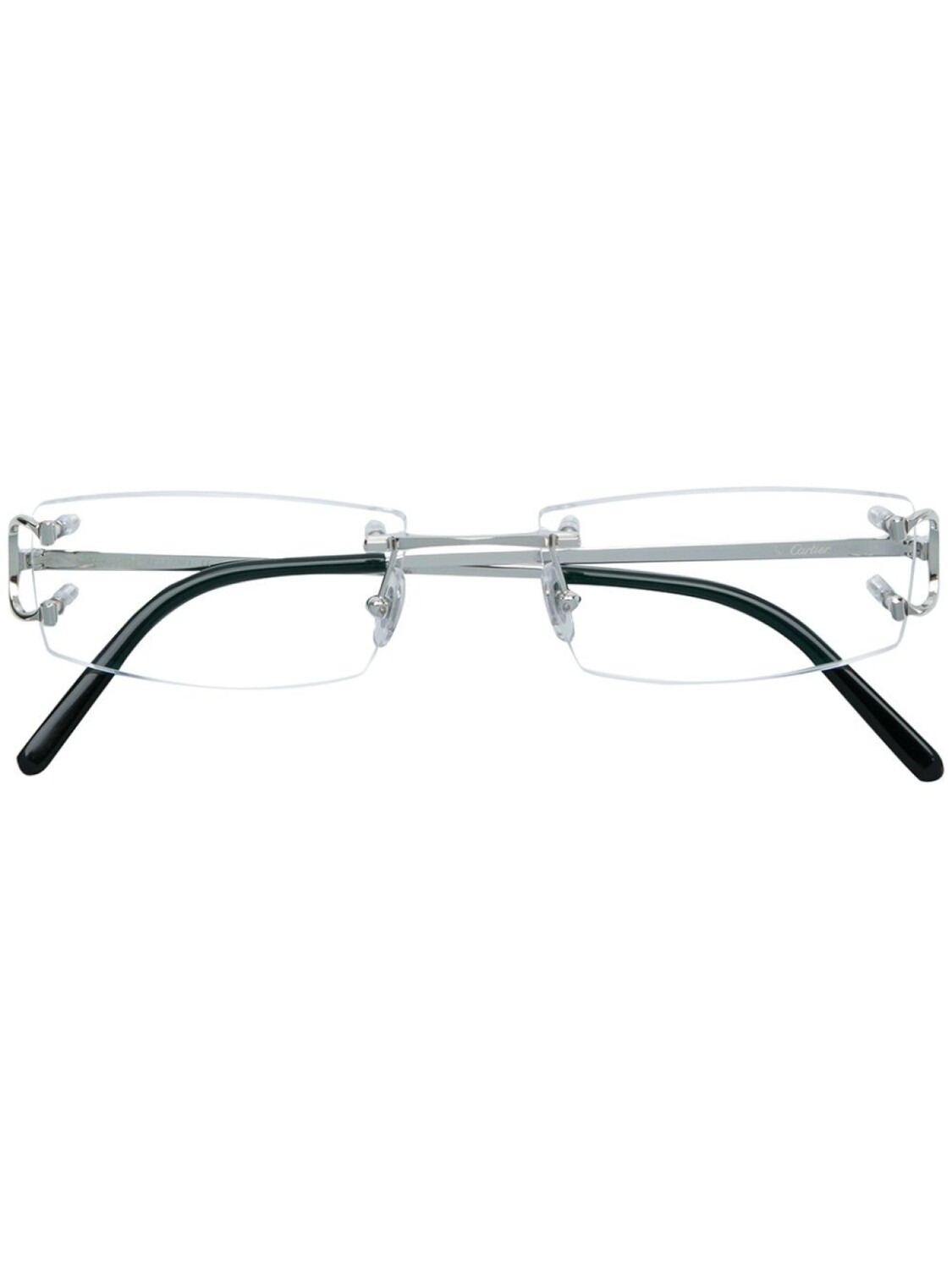 

Cartier Eyewear очки без оправы квадратной формы, металлик