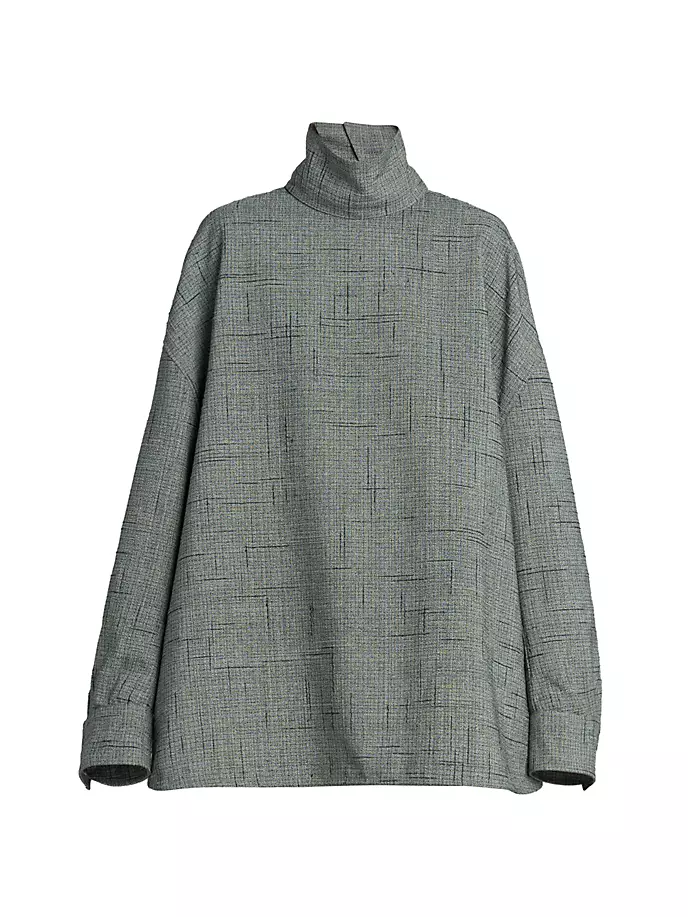 

Рубашка-кейп из смесового шелка крест-накрест Bottega Veneta, серый