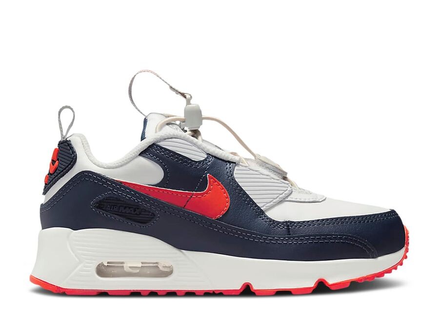

Кроссовки Nike Air Max 90 Toggle PS, цвет White Midnight Navy