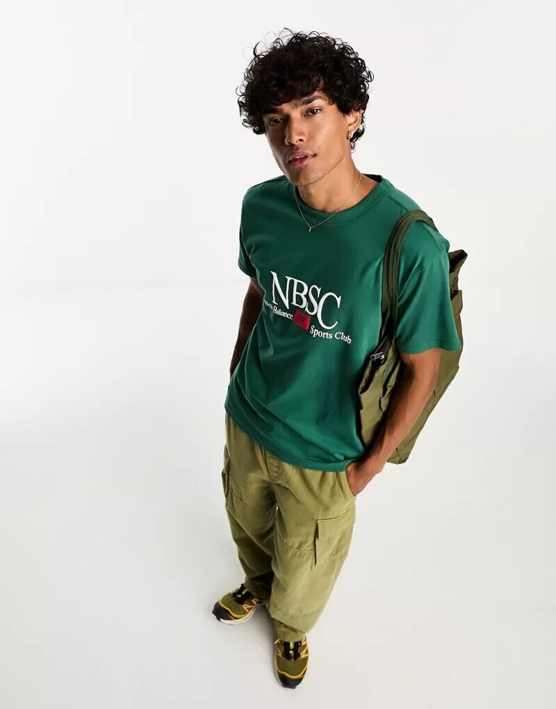 

Зеленая футболка New Balance Athletics NB Sports Club