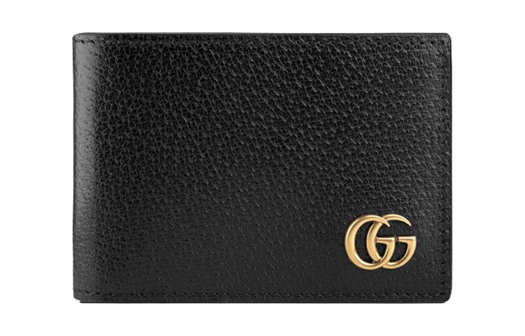 

Бумажник Gucci GG Marmont Bifold из фактурной телячьей кожи, черный