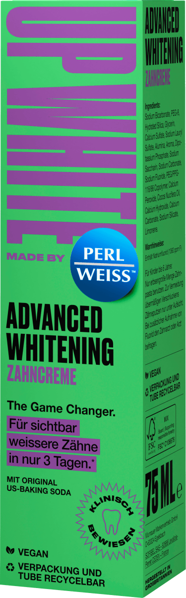 Зубная паста Up White Advanced Whitening 75 мл Perlweiss