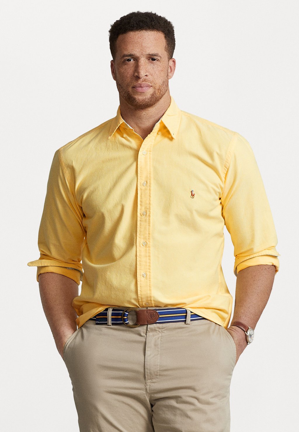 

Рубашка THE ICONIC OXFORD Polo Ralph Lauren Big & Tall, оксфорд желтый