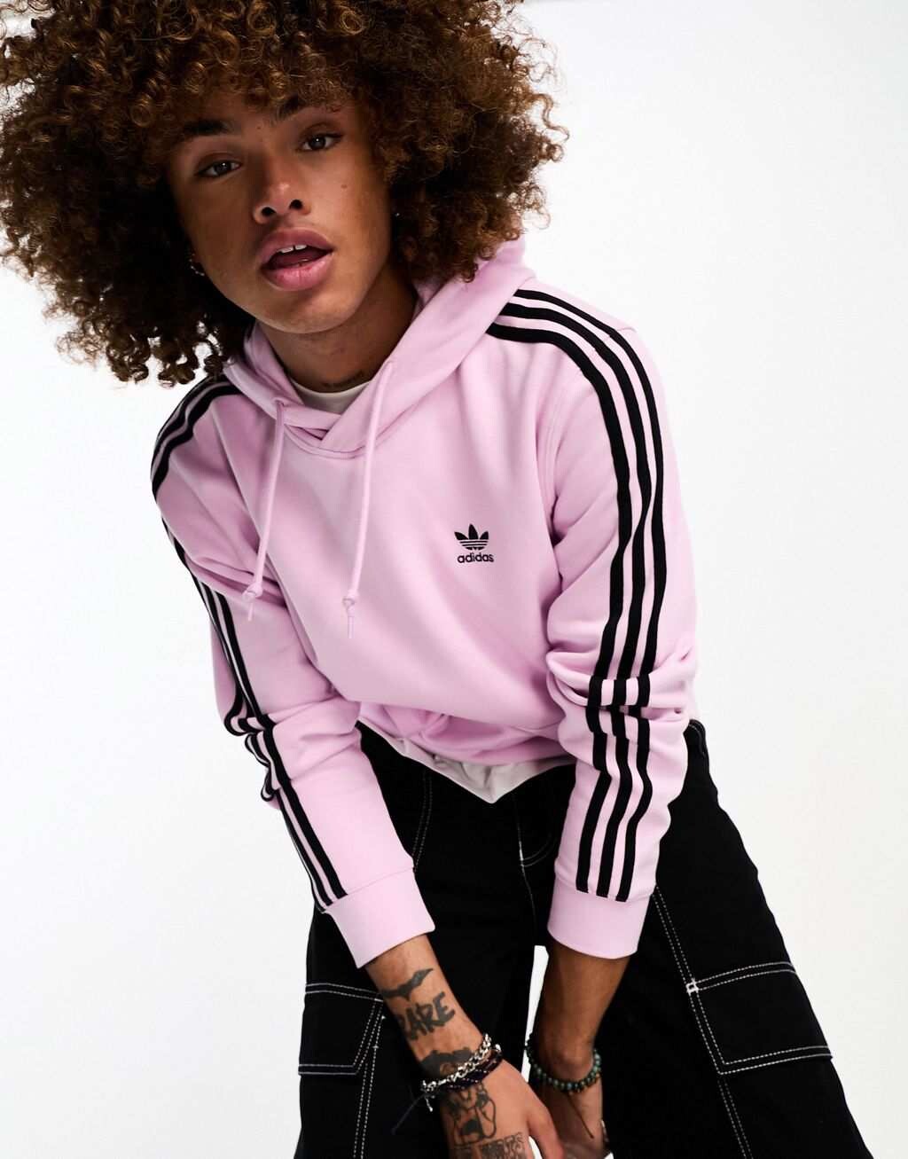 

Сиреневое худи adidas Originals Adicolor